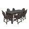 Highwood Usa Hamilton 7pc Rectangular Counter Height Outdoor Patio Furniture Dining Set 84 x 42 AD-ST7HM2CO5BA-ACE - alternate 1